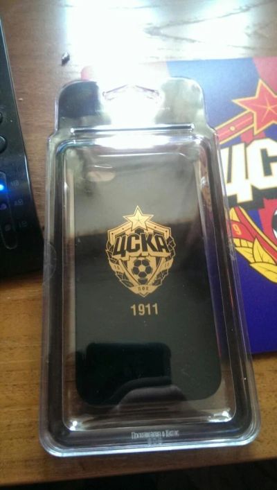 Лот: 5485755. Фото: 1. чехол для Iphone 4/4s ЦСКА черный... Чехлы, бамперы