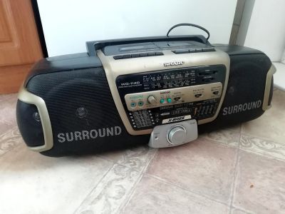 Лот: 16222948. Фото: 1. Sharp WQ-740 X-Bass, AUX, отличный... Музыкальные центры, магнитолы
