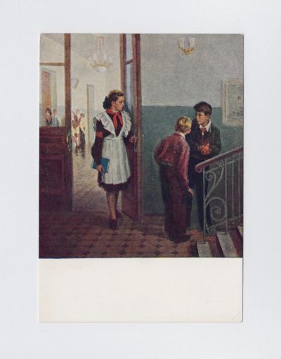 Лот: 11763971. Фото: 1. Открытка СССР Попались 1955 Леликов... Открытки, конверты