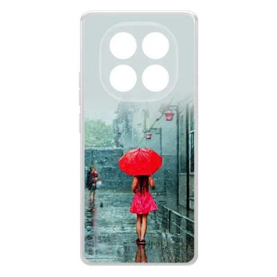 Лот: 25086175. Фото: 1. Чехол Krutoff Clear Case "Красный... Чехлы, бамперы