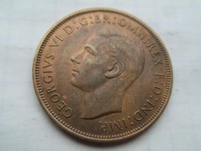 Лот: 7223543. Фото: 1. Великобритания 1 пенни 1947. Великобритания и острова