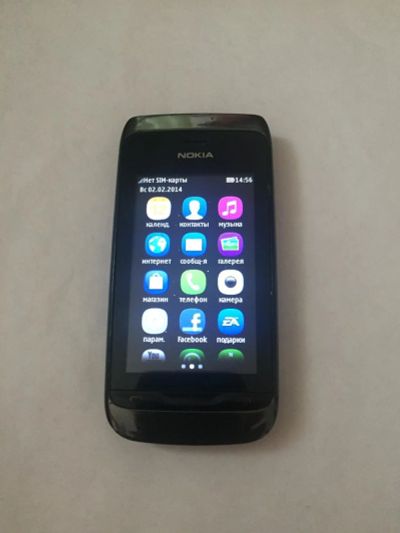Лот: 11072933. Фото: 1. Nokia 308 черная. Смартфоны