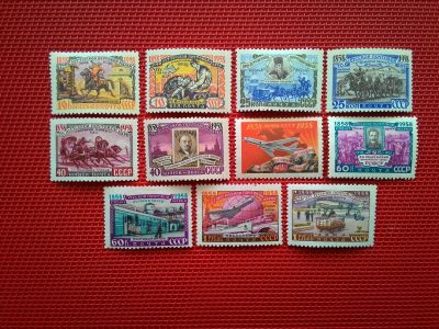 Лот: 12571234. Фото: 1. 1958, 15-18 августа. 100 лет русской... Марки