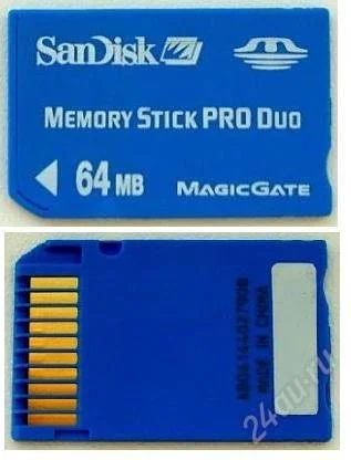 Лот: 69879. Фото: 1. SanDisc Memory Stick PRO Duo 64MB... Карты памяти