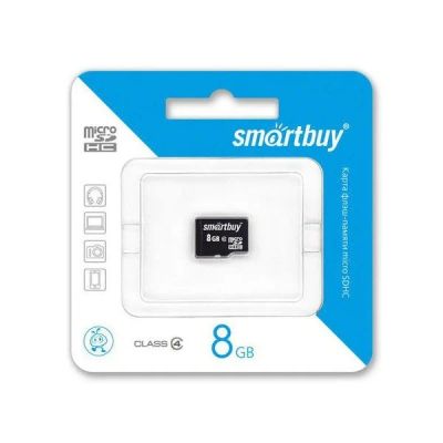 Лот: 11759598. Фото: 1. MicroSD 8 Gb Class 4 Smart Buy. Карты памяти