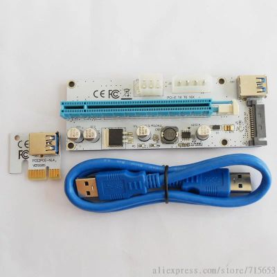 Лот: 10017566. Фото: 1. Riser/ Райзер PCI-E X1-X16 ver... Шлейфы, кабели, переходники