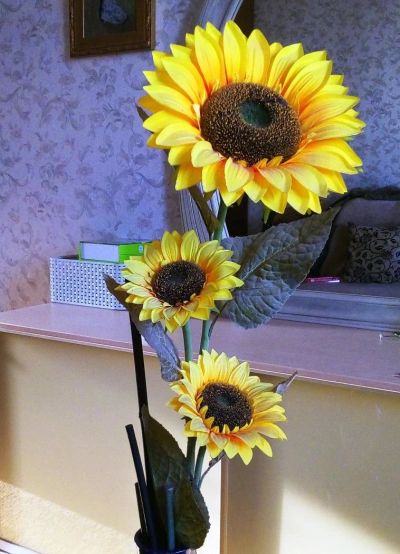 Лот: 11047314. Фото: 1. Цветок "Подсолнух" 110 см. Вазы