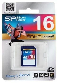 Лот: 4961807. Фото: 1. Карта памяти 16gb sdhc SiliconPower... Карты памяти