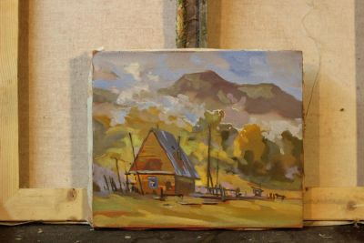 Лот: 4737816. Фото: 1. Картина маслом 30х25см, художник... Картины, рисунки