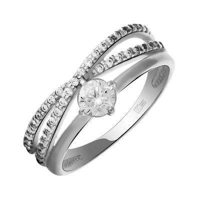 Лот: 23843134. Фото: 1. Кольцо TALANT из золота с фианитами. Кольца, перстни