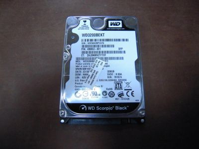 Лот: 7696490. Фото: 1. WD3200bekt HDD жесткий диск Sata... Жёсткие диски (HDD)