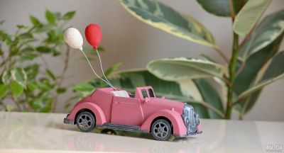 Лот: 17275169. Фото: 1. Машинка розовая Handmade _weLove. Авторские куклы, игрушки, поделки