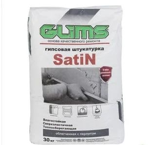 Лот: 10192809. Фото: 1. Штукатурка гипсовая Glims SatiN... Смеси, шпатлевки, цемент