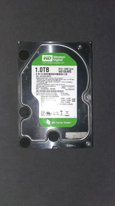 Лот: 20004416. Фото: 1. Жёсткий диск Western Digital WD10EARS... Жёсткие диски (HDD)