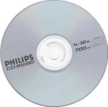 Лот: 17508318. Фото: 1. Диск Philips CD-RW 700Mb (за штуку... CD, DVD, BluRay