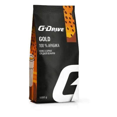 Лот: 25437488. Фото: 1. Кофе в зернах G-Drive Gold, 1... Чай, кофе, какао