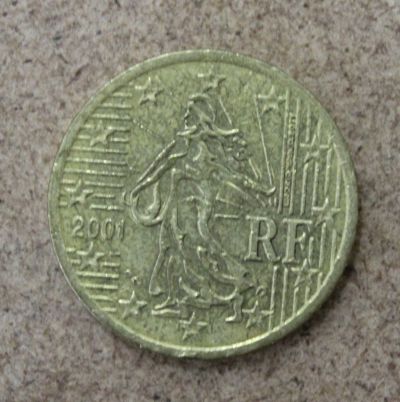 Лот: 21765389. Фото: 1. Франция 50 евроцентов 2001 года... Европа