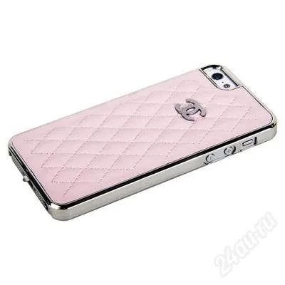 Лот: 2384782. Фото: 1. Накладка Chanel для iPhone 5 серебряная... Чехлы, бамперы