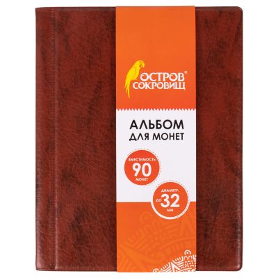 Лот: 21168849. Фото: 1. Альбом для 90 монет (диаметр до... Аксессуары, литература