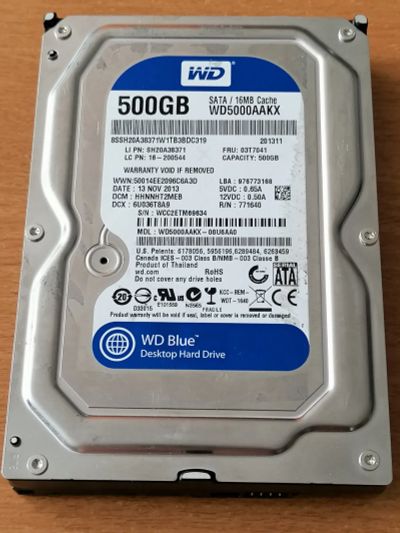Лот: 17987357. Фото: 1. Жёсткий диск WD 500ГБ. Жёсткие диски (HDD)