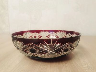 Лот: 17171709. Фото: 1. Ваза цветной хрусталь. Вазы