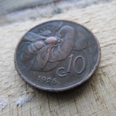 Лот: 24698138. Фото: 1. Монета 10 чентезимо Италия 1926... Европа