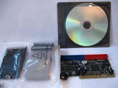 Лот: 407321. Фото: 1. Контроллер PCI-IDE с возможностью... Платы расширения, контроллеры, доп. порты