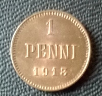 Лот: 6344529. Фото: 1. 1 пенни 1913 года. Россия до 1917 года