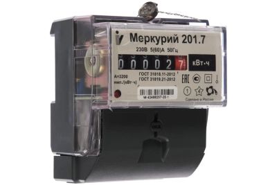 Лот: 12902463. Фото: 1. Счетчик однофазный Меркурий 201... Электроустановочные изделия