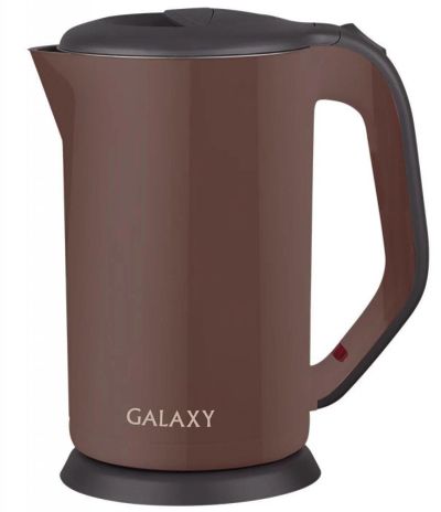 Лот: 12110790. Фото: 1. Электрочайник Galaxy GL 0318 КОРИЧНЕВЫЙ. Чайники, кофемашины, кулеры