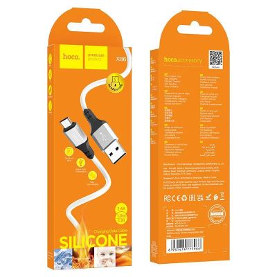 Лот: 22144152. Фото: 1. Кабель HOCO X86 MICRO-USB 1m 2... Дата-кабели, переходники