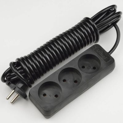 Лот: 24553059. Фото: 1. Удлинитель Uniel S-CD3-7 Black. Удлинители, тройники, сетевые фильтры