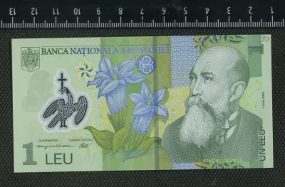 Лот: 25410515. Фото: 1. Банкнота Румыния 1 лей 2005г... Европа