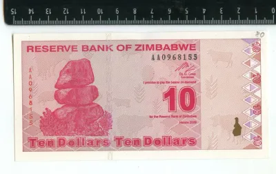 Лот: 19447556. Фото: 1. Зимбабве 10 долларов 2009 год... Африка