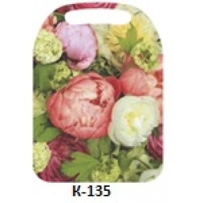 Лот: 15044866. Фото: 1. К135 Доска с литографией Пионы... Кухонные аксессуары