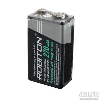 Лот: 14291708. Фото: 1. Аккумулятор Robiton 6F22 270mAh... Батарейки, аккумуляторы, элементы питания