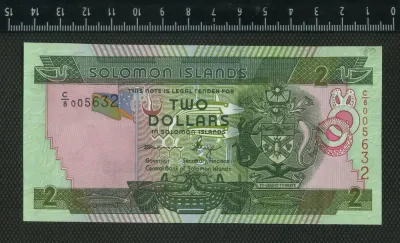 Лот: 25886590. Фото: 1. Соломоновы острова 2 доллара. Австралия и Океания