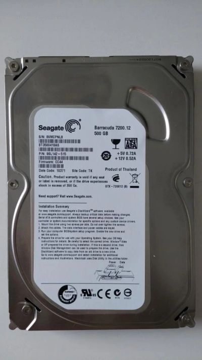 Лот: 8505066. Фото: 1. Жесткий диск Seagate 500 Gb SATA-II. Жёсткие диски (HDD)