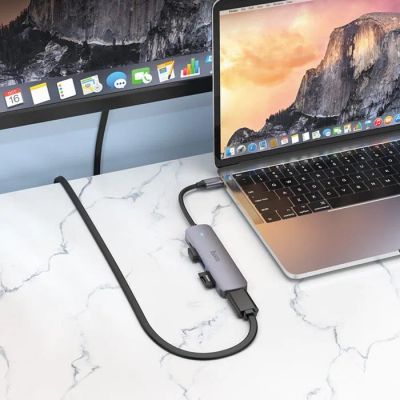 Лот: 25615510. Фото: 1. Адаптер Hoco HB28, HDMI/USB3.0... Снегоходы, квадроциклы