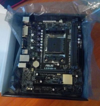 Лот: 15458531. Фото: 1. Материнская плата FM2+ Asus A68H-K... Материнские платы