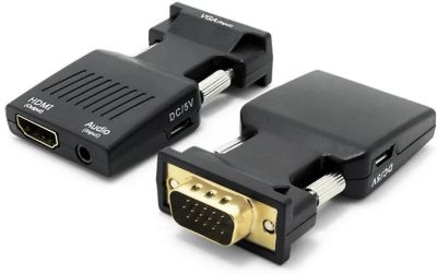 Лот: 13965931. Фото: 1. VGA to HDMI переходник с аудио... Шлейфы, кабели, переходники