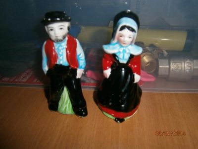 Лот: 3688309. Фото: 1. Винтажные Солонка и перечница... Фарфор, керамика