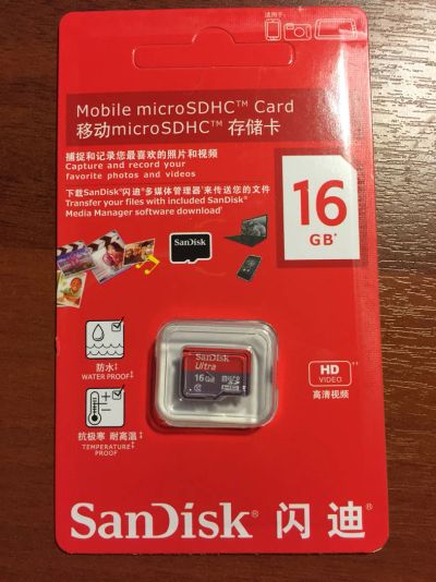 Лот: 6339241. Фото: 1. Карта памяти MicroSD SanDisk 16GB... Карты памяти