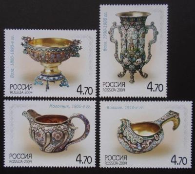 Лот: 14577306. Фото: 1. 2004. № 980-983. Русское художественное... Марки