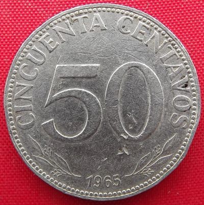 Лот: 1725746. Фото: 1. (№1362/LF) 50 сентаво 1965 (Боливия... Америка