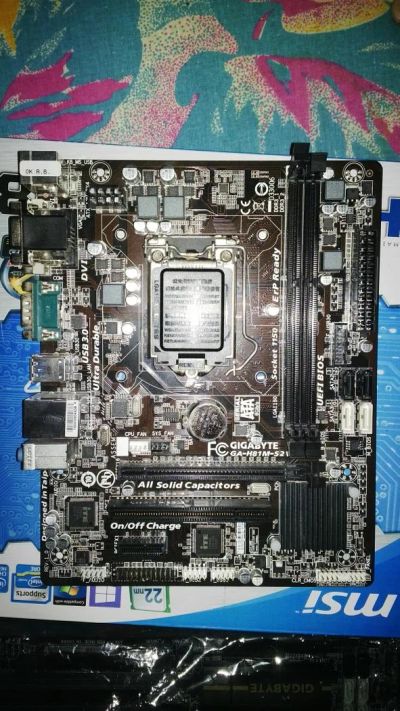 Лот: 5374982. Фото: 1. Материнская плата Gigabyte GA-H81M-S2V. Материнские платы