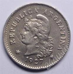 Лот: 75432. Фото: 1. Аргентина. 10 сентаво 1927г. Редкость... Америка