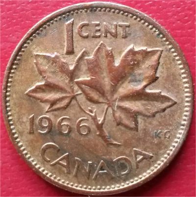 Лот: 7291722. Фото: 1. Канада 1 цент 1966 год. Америка