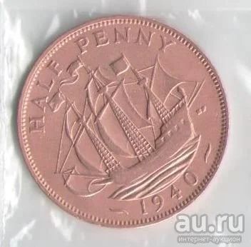 Лот: 14391629. Фото: 1. 1/2 пенни Великобритания Англия... Великобритания и острова