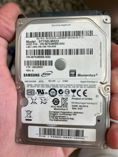 Лот: 25514880. Фото: 1. Hdd Samsung 750 gb. Жёсткие диски (HDD)